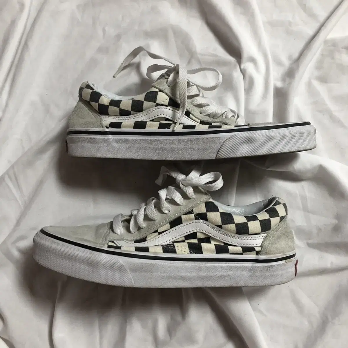 Vintage vans light gray check old scho