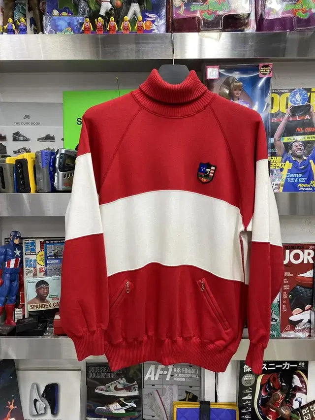 80s 폴로 suicide ski polo neck sweatshirt