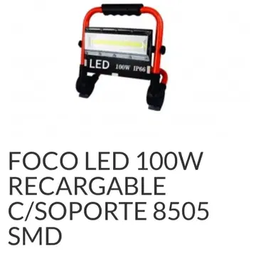 Faro faretto LED 100W batteria ricaricabile portatile torcia da lavoro  8505-SMD