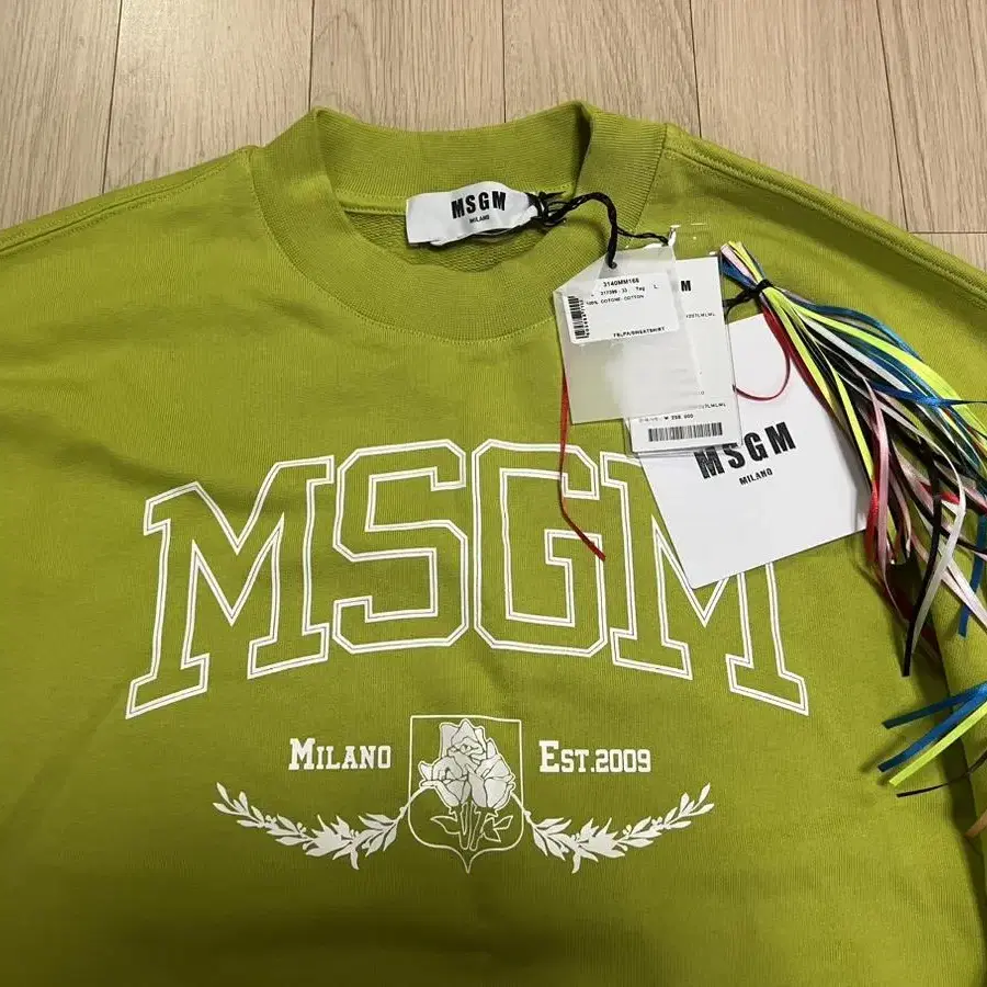 MSGM College Logo 맨투맨 L 택 달린 새 것