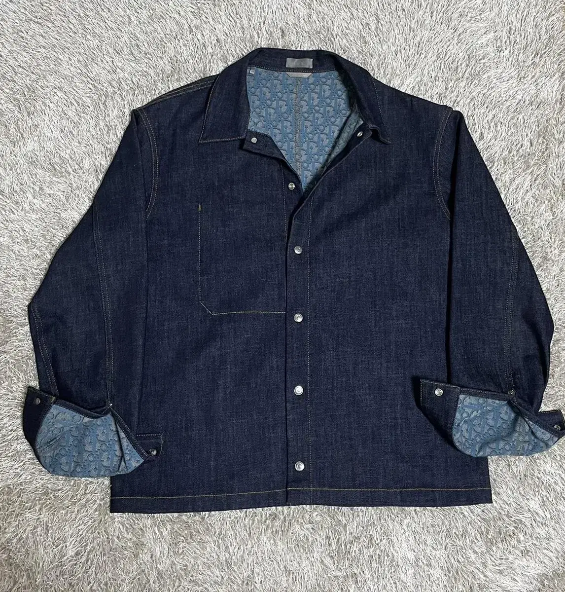 48)Dior Oblique Denim Shirt Jacket