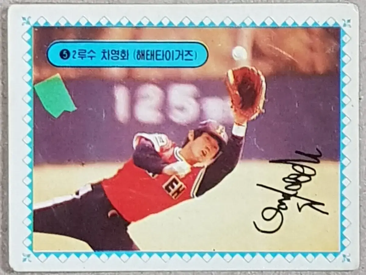 1983 Professional Baseball Haetae Tigers Chan Young-hwa Player Sports Card