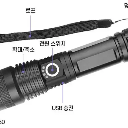 xhp50 줌 후레쉬 대용량 건전지 2개 포함 반짝행사