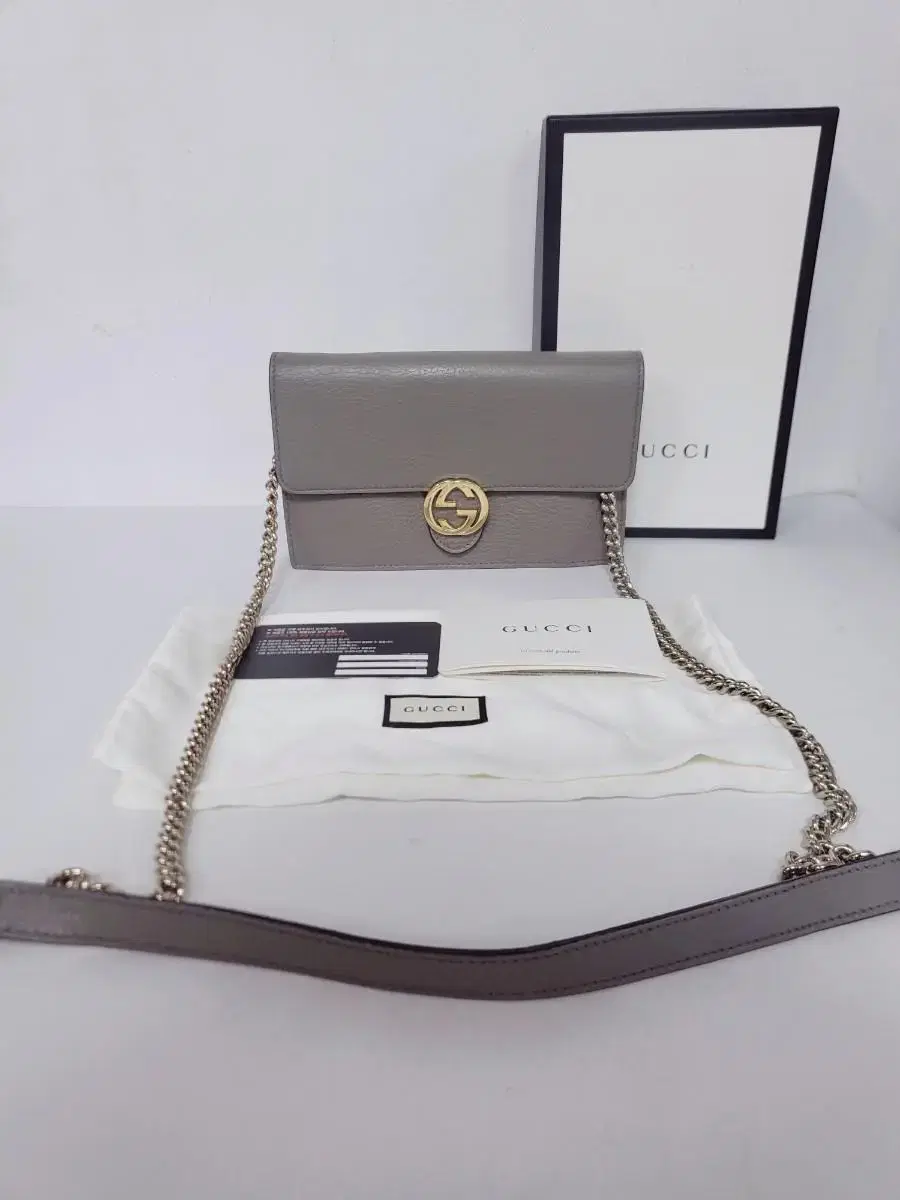 Gucci GG Interlocking gray chain shoulder bag for Women