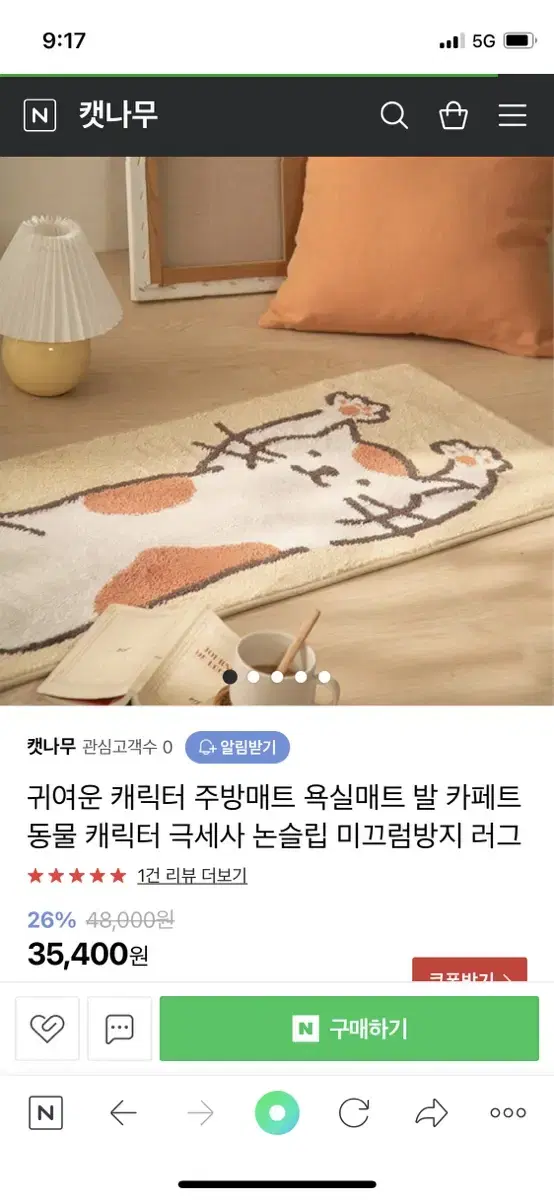 데코뷰 고양이 러그