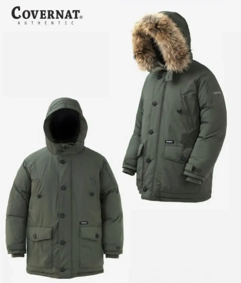 Covernat 18A/W Duck Down Expedition Parka Olive Size L