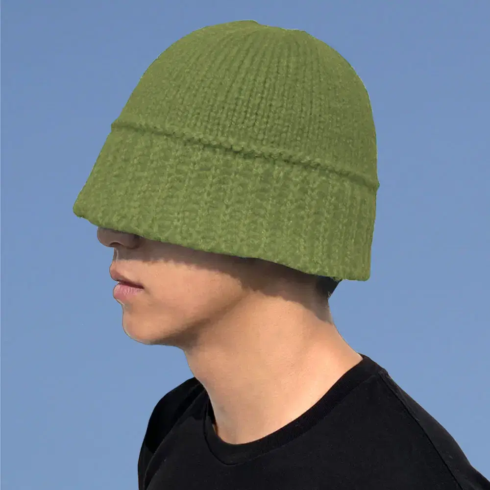 Unisex) Alpaca Wool Knit Bucket Hat 8 Colors Bungee Hat Knitting Men Women