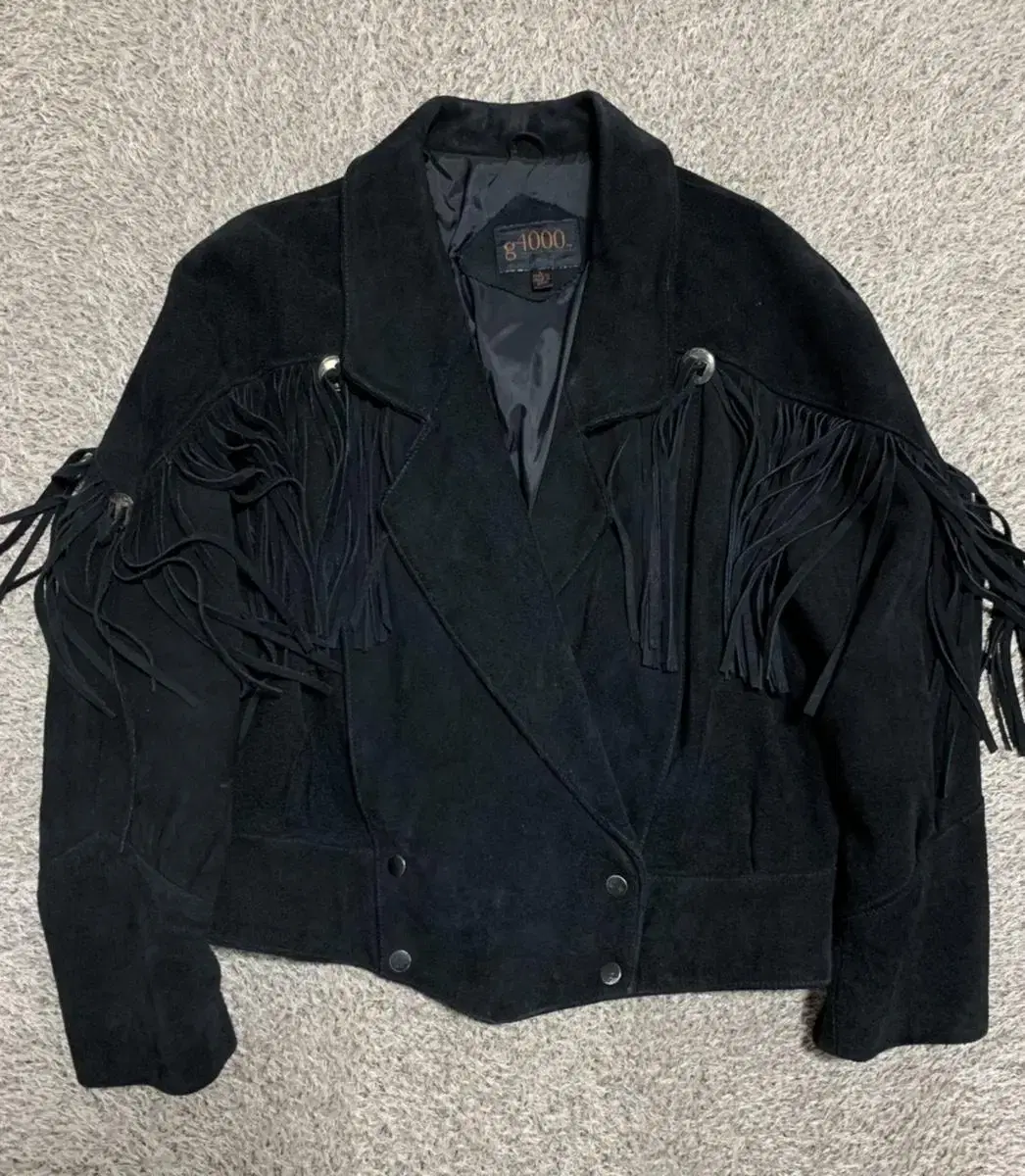 G4000 1990s Real Western Tonal Leather Fringed Archive Jacket