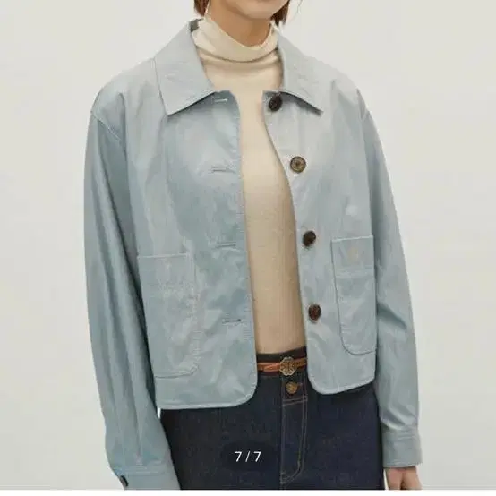 엣코너 FAUX-LEATHER CROP POCKET JACKET