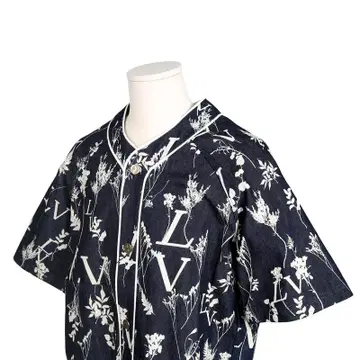 Lv Leaf Denim Baseball Shirt 1a7xfp