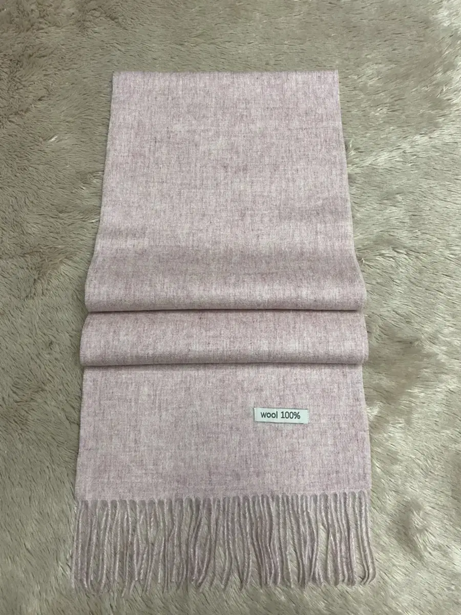 New)100% Wool Muffler(Baby Pink)