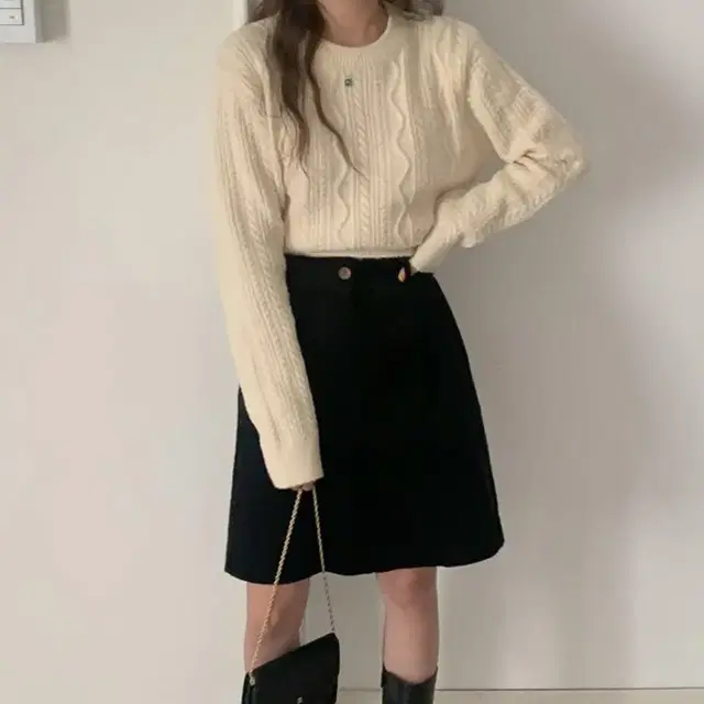 니어웨어 pomme knit 진베이지(그레이)