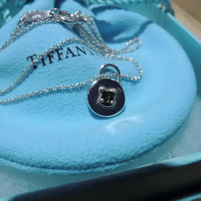 급매 Tiffany 티파니 18K PG & Siiver 라운드락 펜던트