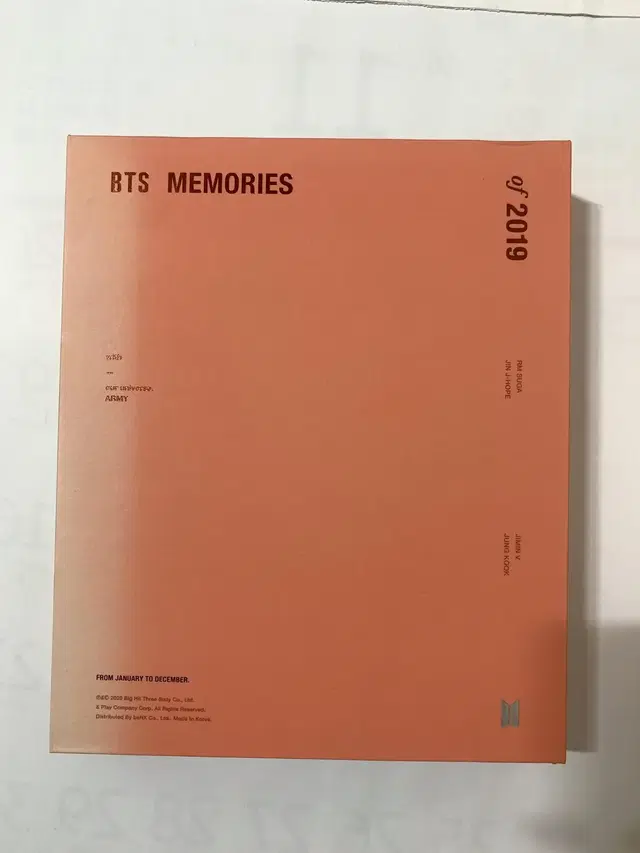 BTS(방탄소년단) MEMORIES OF 2019 DVD