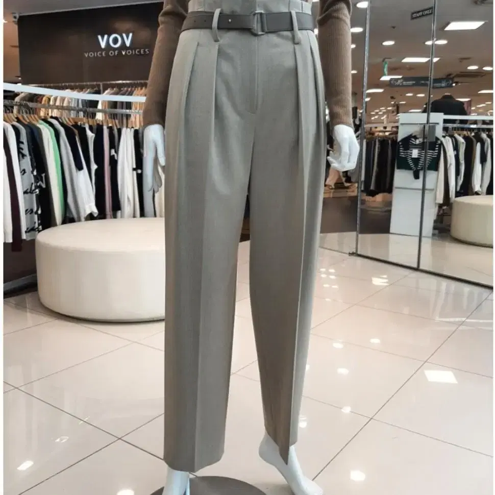 [VOV]*2021* High-waisted belted pants