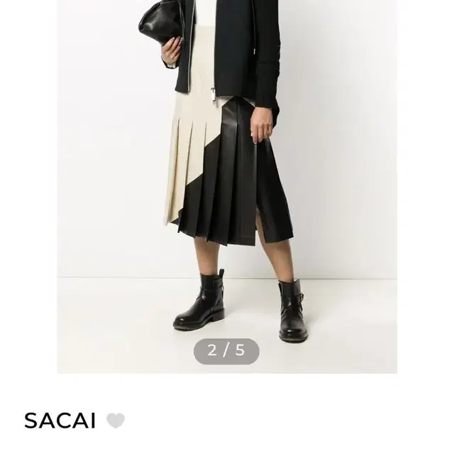 [새상품] sacai 사카이 니트후드집업 화이트