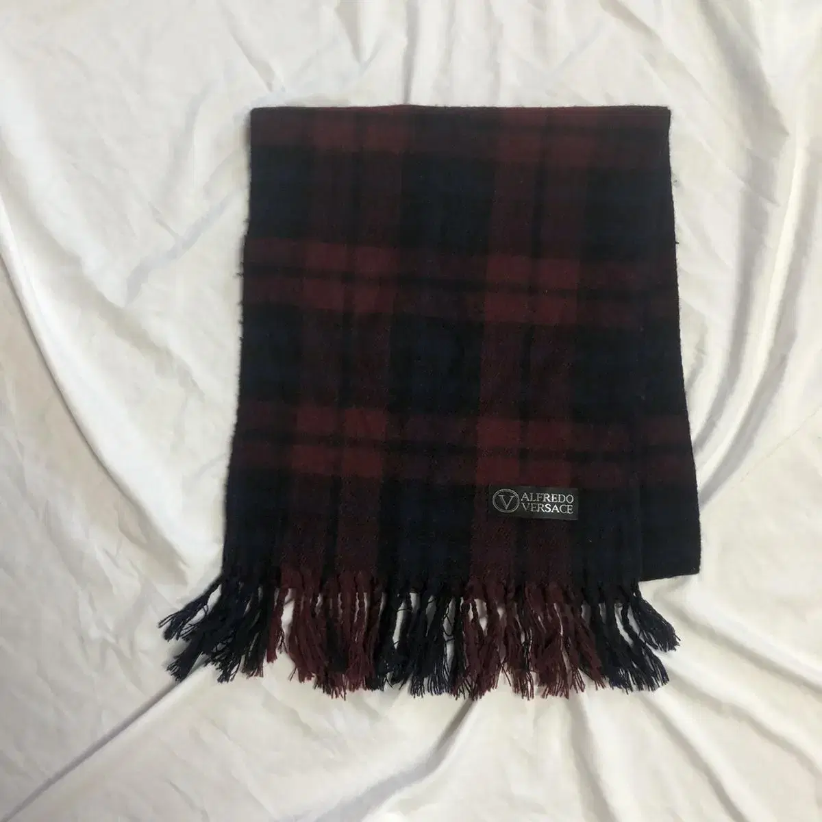 Vintage Alfredo versace red check muff