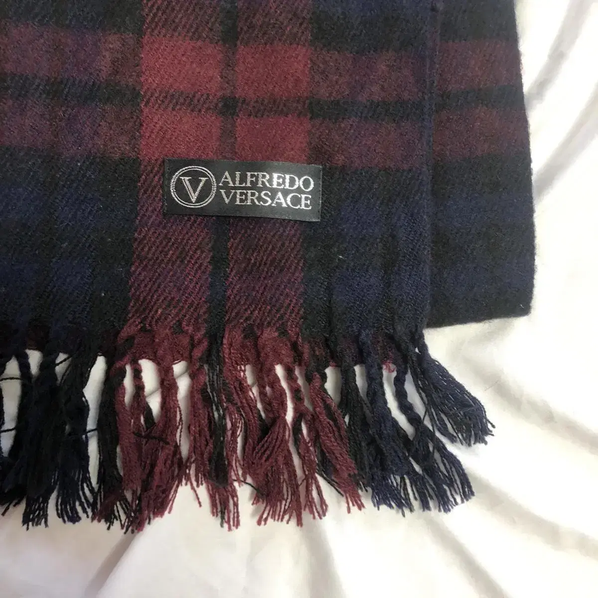 Vintage Alfredo versace red check muff