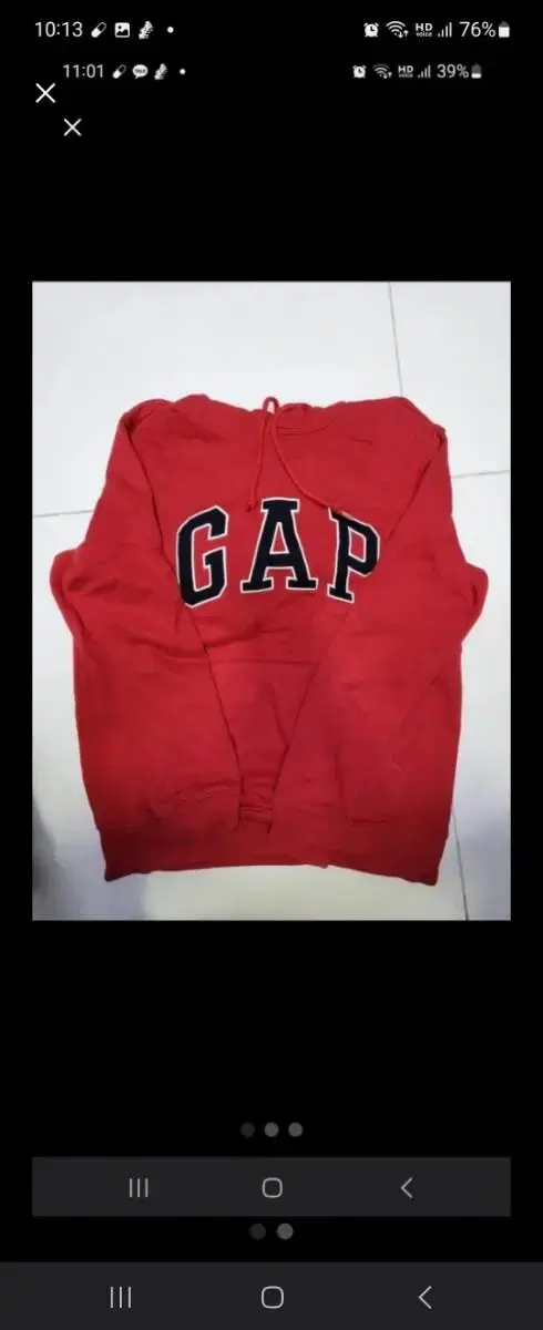 gap 갭후드 톤다운레드