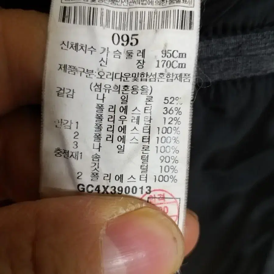 남성 갤럭시 거위털 패딩자켓 (95)