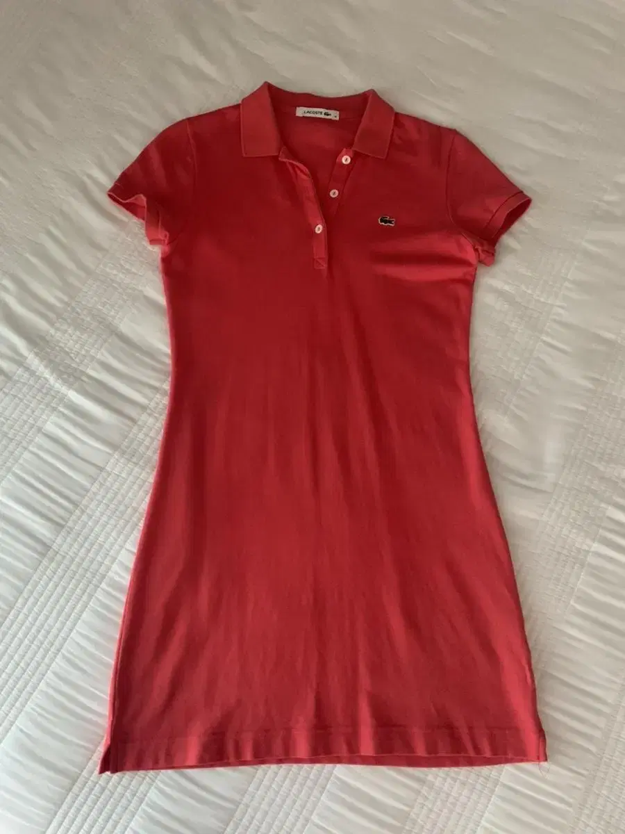 Lacoste PK Vahn Short-Sleeved Shirt kara ONEPIECE (Da Hong)