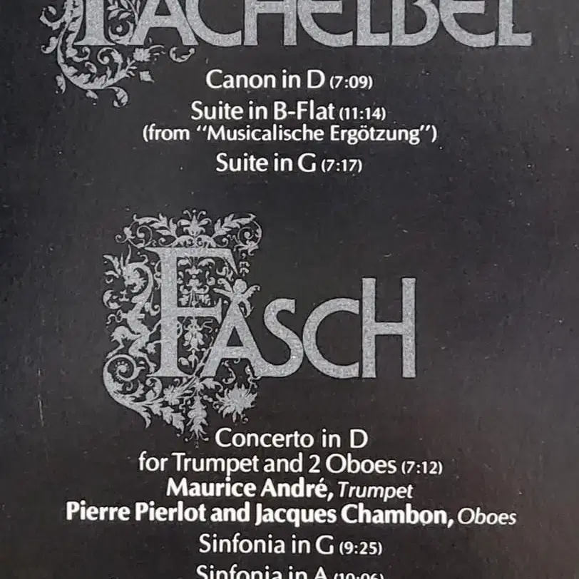 (수입LP) PACHELBEL CANON, FASCH TRUMPET CO