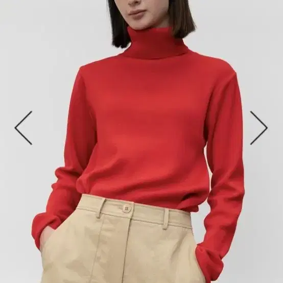 certo Silk Turtleneck Knit [Red]