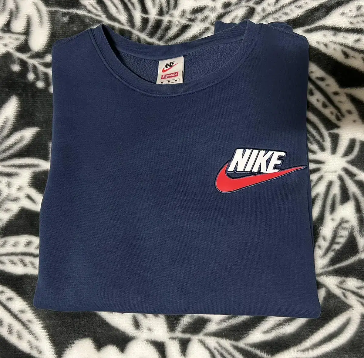 [M] Supreme Nike Crew Neck Navy 18FW