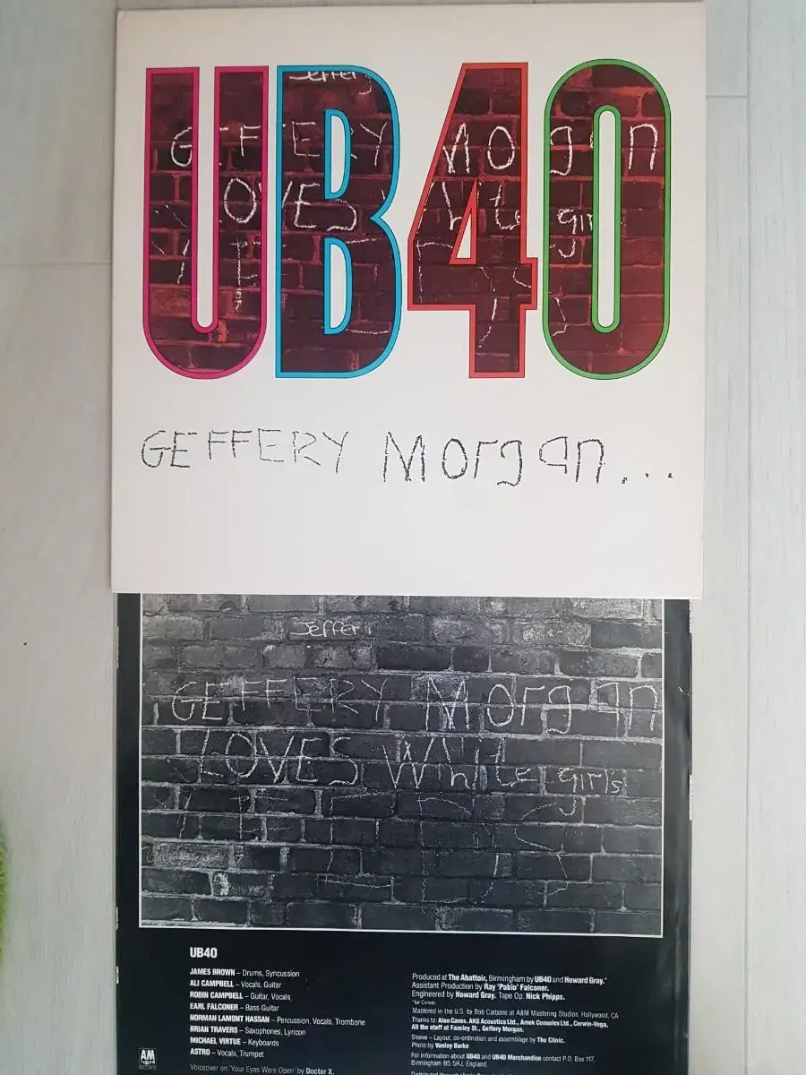 레게 UB40 Geffery Morgan 미국반 엘피 바이닐 LP