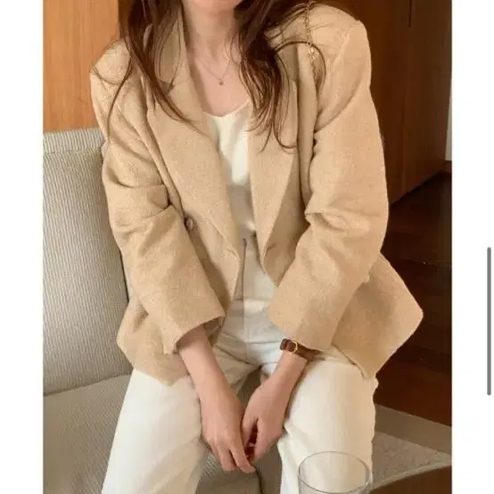 미뉴에트 Milan tweed jacket (베이지)