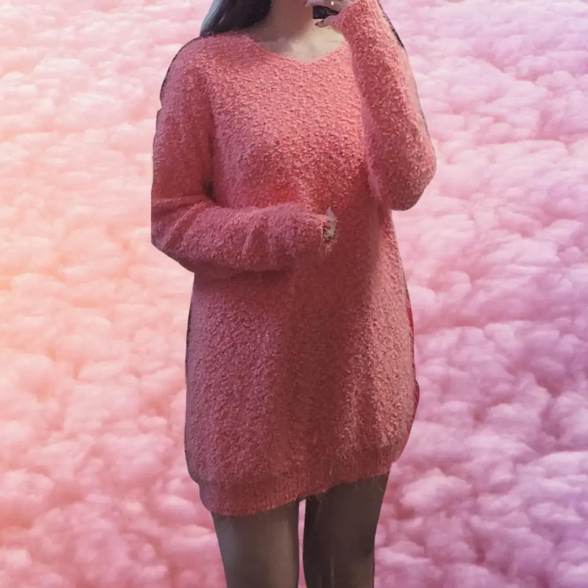 cotton candy knit onepiece