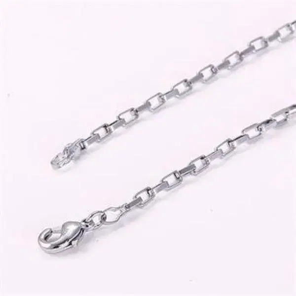 새 46cm 18k white Gold Filled 고리 목걸이 선물