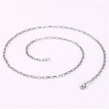 새 46cm 18k white Gold Filled 고리 목걸이 선물