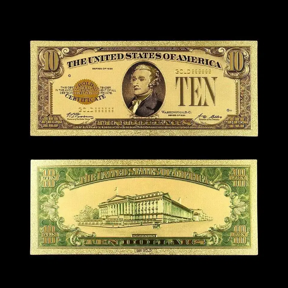 새 골드 도금 1928년 COA 미국 포일 10달러 지폐 화폐 황금 | 브랜드 중고거래 플랫폼, 번개장터