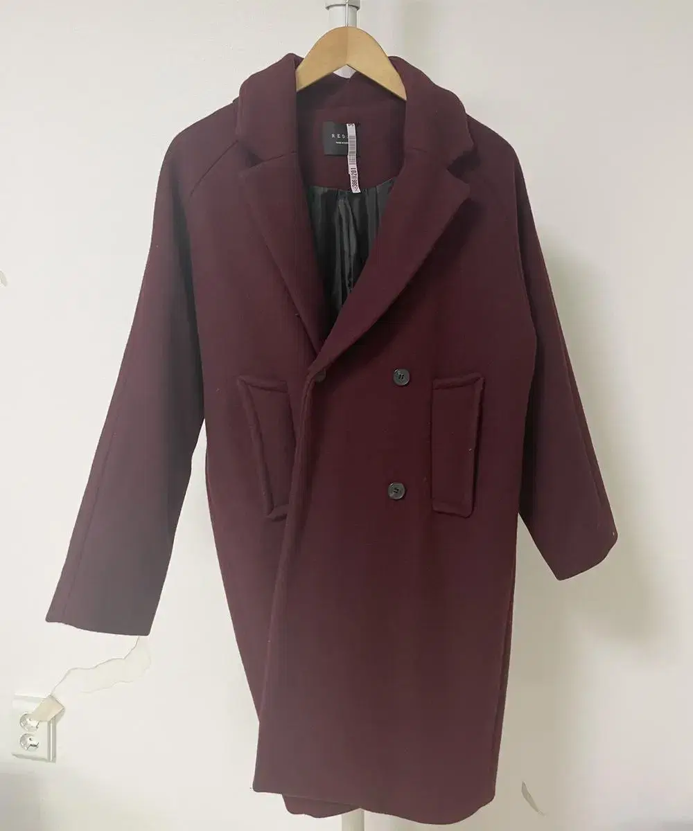 [Dry-clean only] Burgundy duffle coat