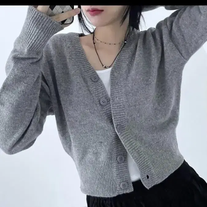 미오 basic cardigan 베이직 가디건 지그재그 에이블리