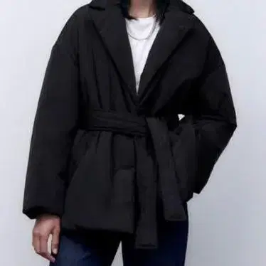 자라 가죽 패딩 자켓 코트 puffer jacket m