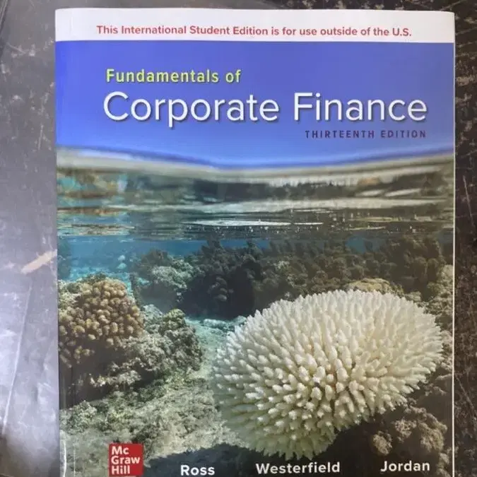 로스 기업재무 13판 (Ross corporate finance 13 E