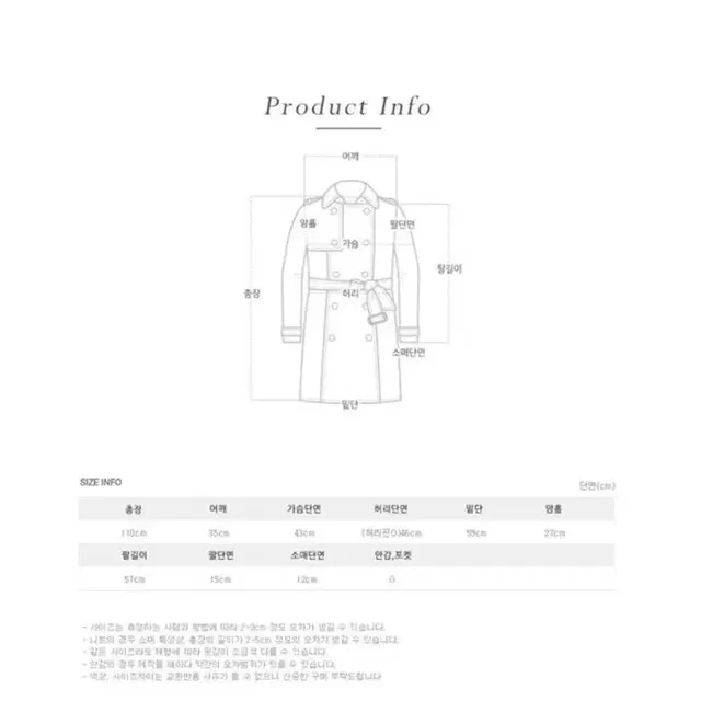 퍼빗 에끌레어 여리핏 트렌치 코트 클라우드