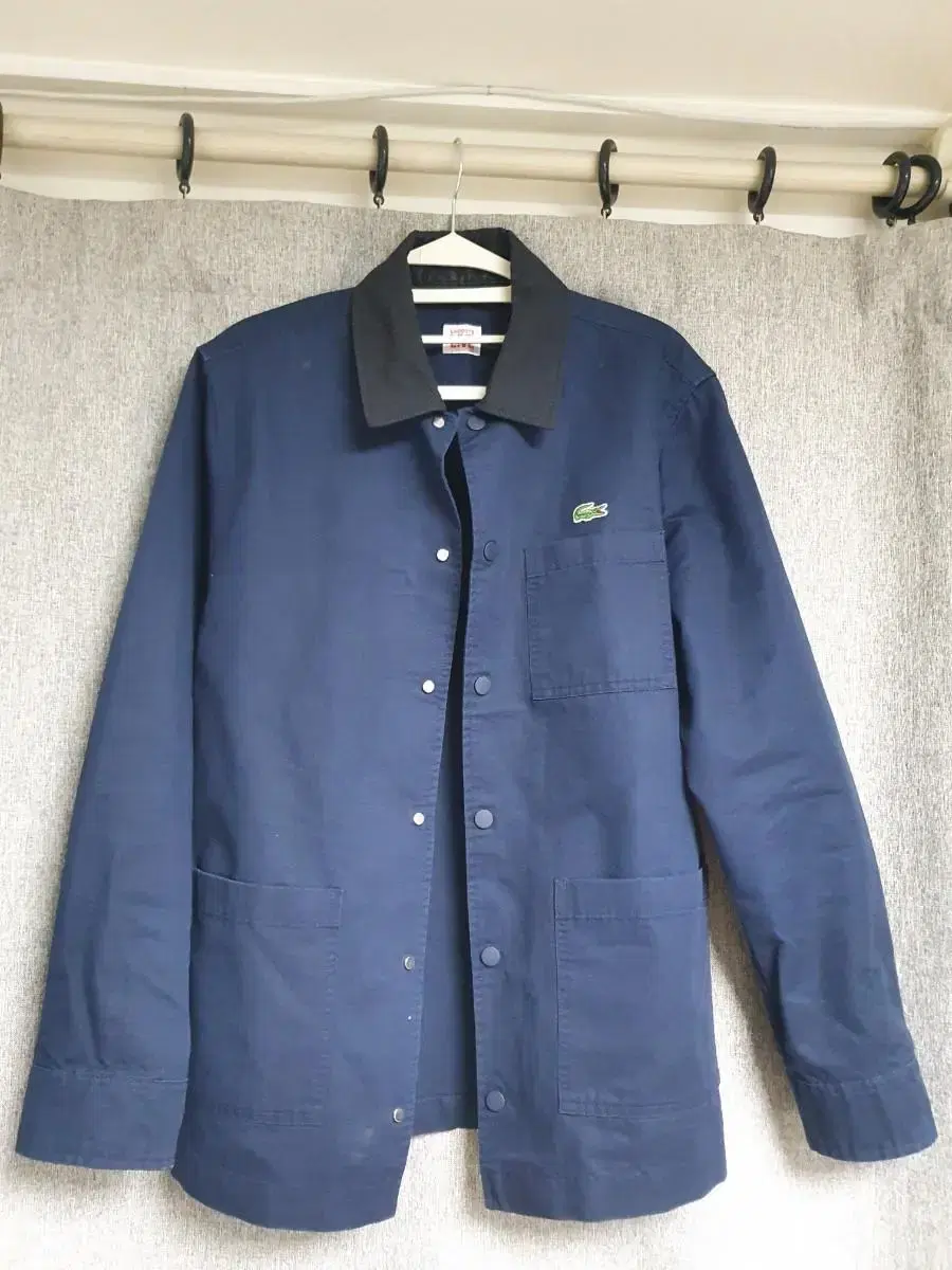 Lacoste shirt jacket navy blue size S drops in price