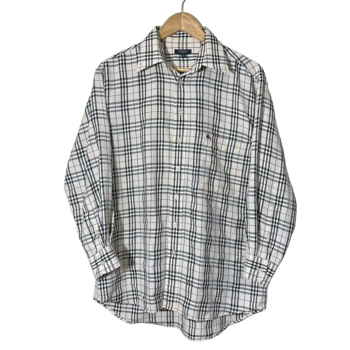 Burberry Check Shirt M Vintage Southern Ivory Beige