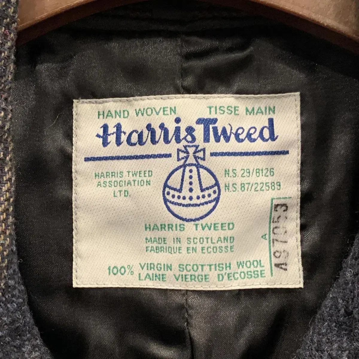 harris tweed 해리스트위드 리메이크 라이더 자켓