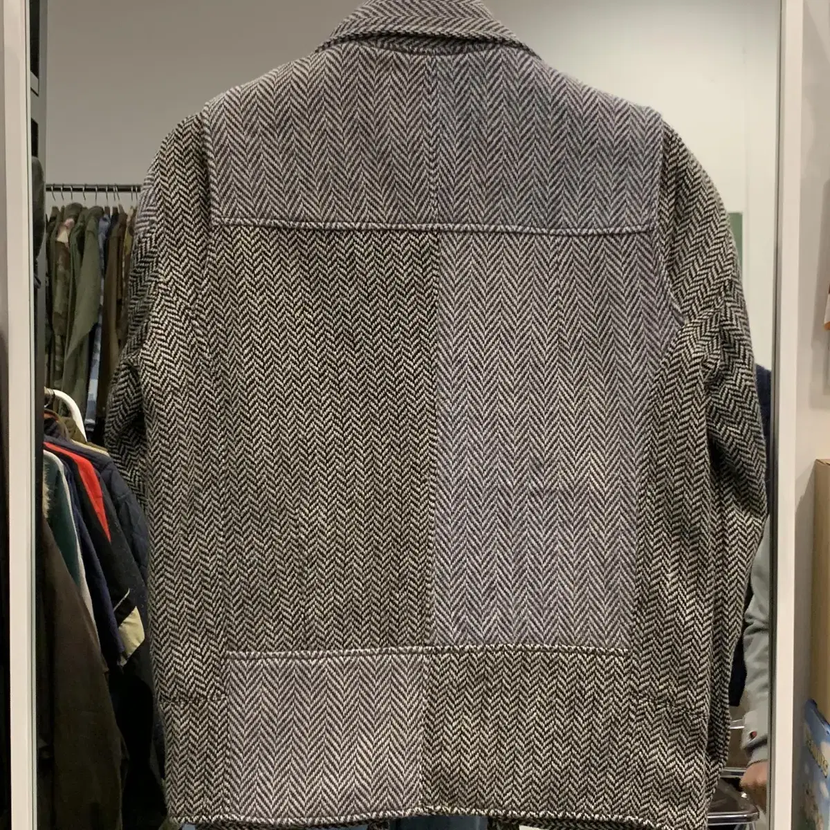 harris tweed 해리스트위드 리메이크 라이더 자켓