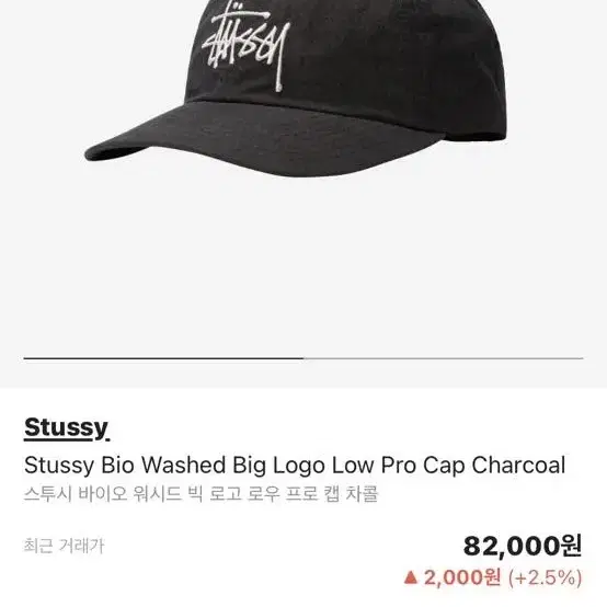 stussy logo cap (coral) 스투시 로고캡