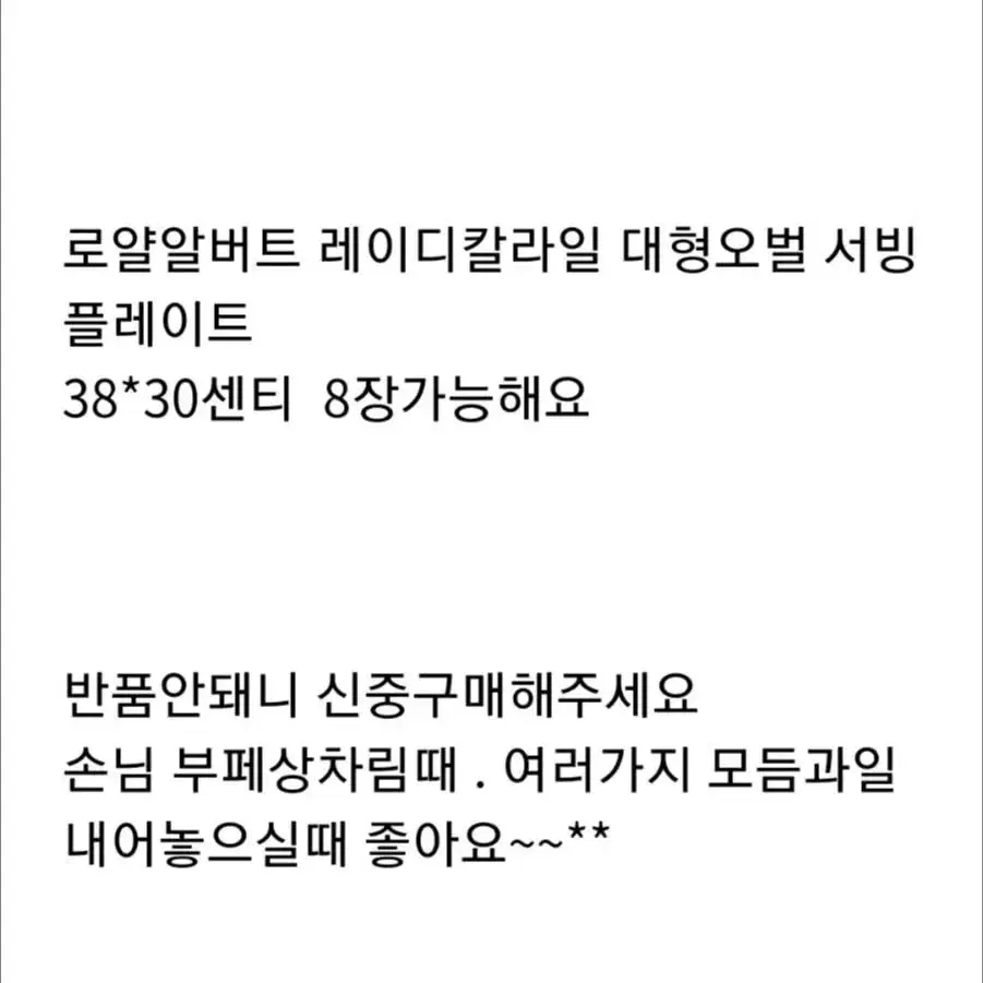 로얄알버트 레이디칼라일 대형오벌 서빙플레이트