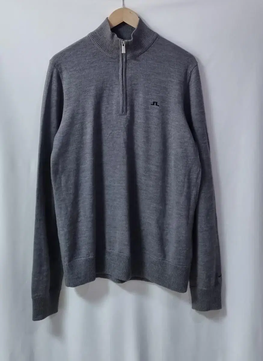 L(100) Jay Lindbergh Gray Half-Zip Up Knit