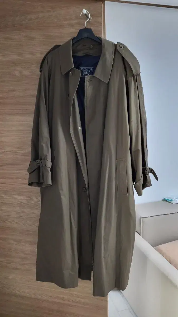 Men's Burberry Trench coat Green Nova check with lining