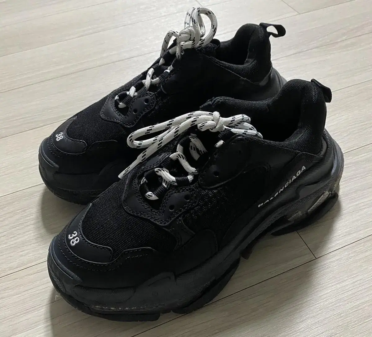 Condition A-grade Balenciaga Triple S Dirty Black 38 size