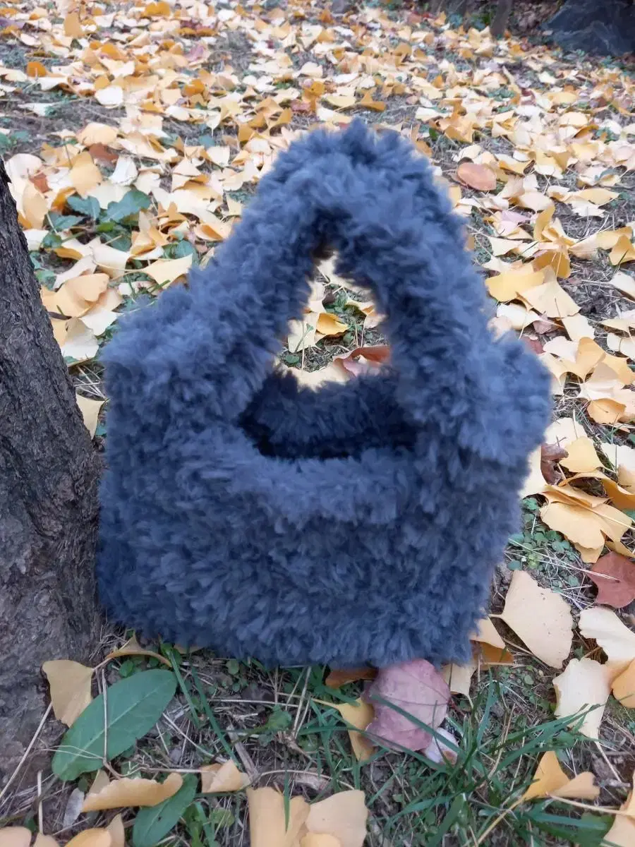 hand-knitted bag