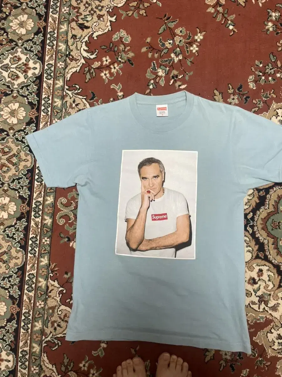 Supreme Morrissey Slate bloo sora colored supreme t shirt